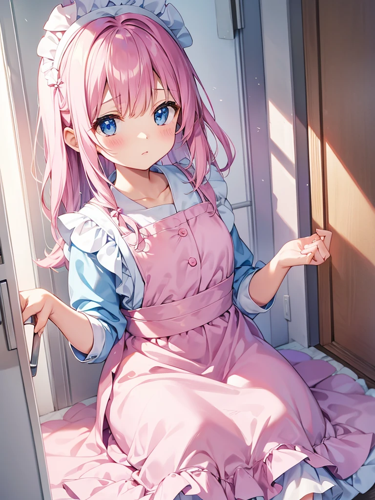 pink、light blue、Maid clothes