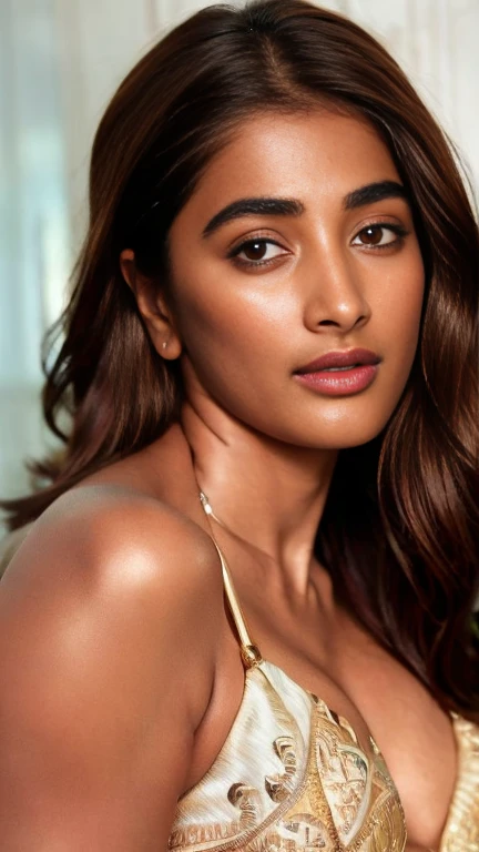 No make up, cold temperature,extreme close up photo of semi naked Pooja hegde,((silk bikini)),hotel bedroom, intricate details, cold room, lean eyebrow, pooja hegde,pooja1, kodak