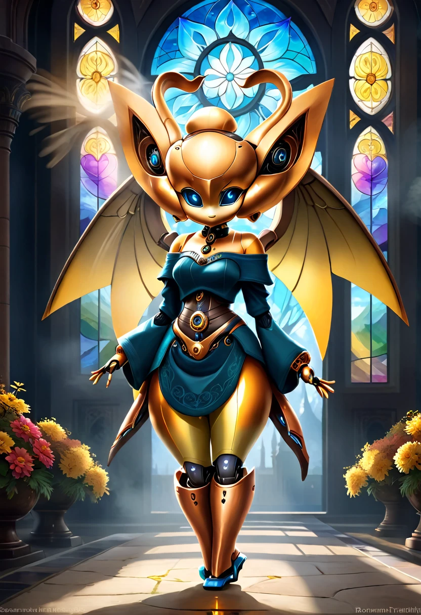 masterpiece, best quality, highly detailed,, solo, twintails, off-shoulder sweater, choker, . Ultra HD, Rococo-Inspired Fantasy Art With Intricate Details. Cute, ooking at viewer Beautiful Eyes, An-Ideal-Figure. symmetrical face, photorealistic, photography, path tracing, specular lighting, volumetric face light, path traced hairmaximum quality{(masutepiece) (8K High Resolution) (top-quality) In the style of breath of the wild. steampunk robot monk,beautiful ornate architecture,steampunk machinery and gears,exquisite stained glass windows,enchanted flower garden,ancient stone walkway with intricate carvings,glowing candles and dimly lit atmosphere,steam and smoke billowing from the machinery,mystical atmosphere,peaceful and serene setting,mechanical wings attached to the robot monk's back,robot monk with intricate clockwork mechanisms,electromechanical eyes glowing with energy,warm golden color palette,gentle sunlight streaming through the stained glass windows,whispering sound of wind and rustling leaves,the scent of aged books and incense,notes of ancient Gregorian chants echoing in the air,sense of awe and tranquility,combination of futuristic and medieval elements,harmony of technology and spirituality.