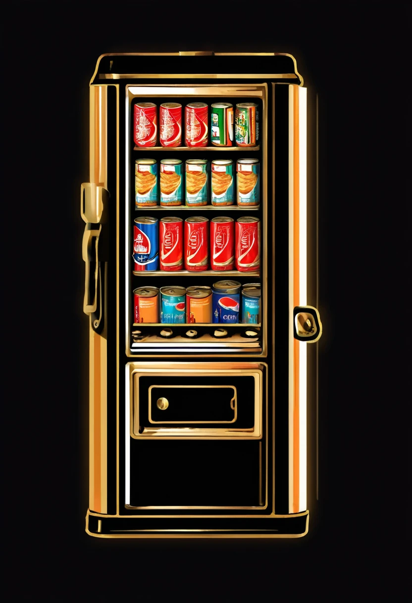 Compact Cigarette vending machine repurposed into canned fish veending machine. Basic diagram illustration