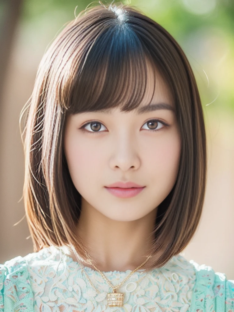 Perfect face and small breasts、Cute clothes、18-year-old girl with slim and slender physique。Skin is detailed and very detailed eyes(1.1 emphasis)、high detailed skin texture(1.1 emphasis)Has a。Slender Necklace、Model Photo Style、Photorealsitic、Skin texture is the texture of real human skin、Detailed skin pores、intricate detailes、Eyes very detailed、Colorful dress with colorful hair、rossdraws pastel vivid、artgerm colorful!!!、!Dream Art Germ、extremely detailed art germ