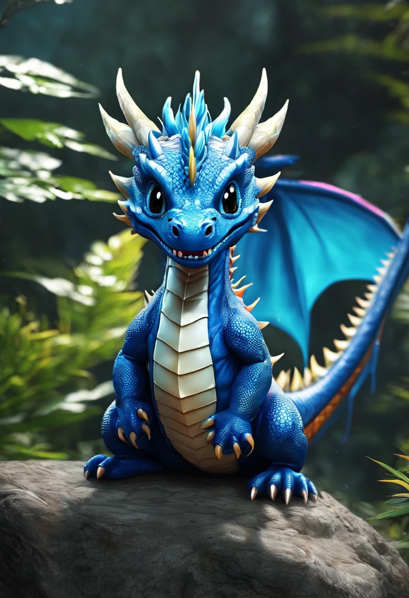 A blue dragon baby 4k