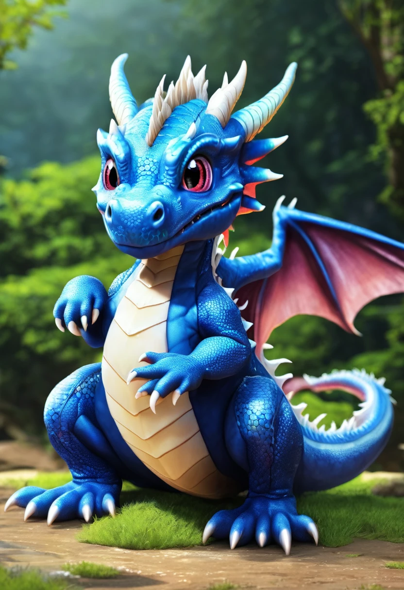 A blue dragon baby 4k