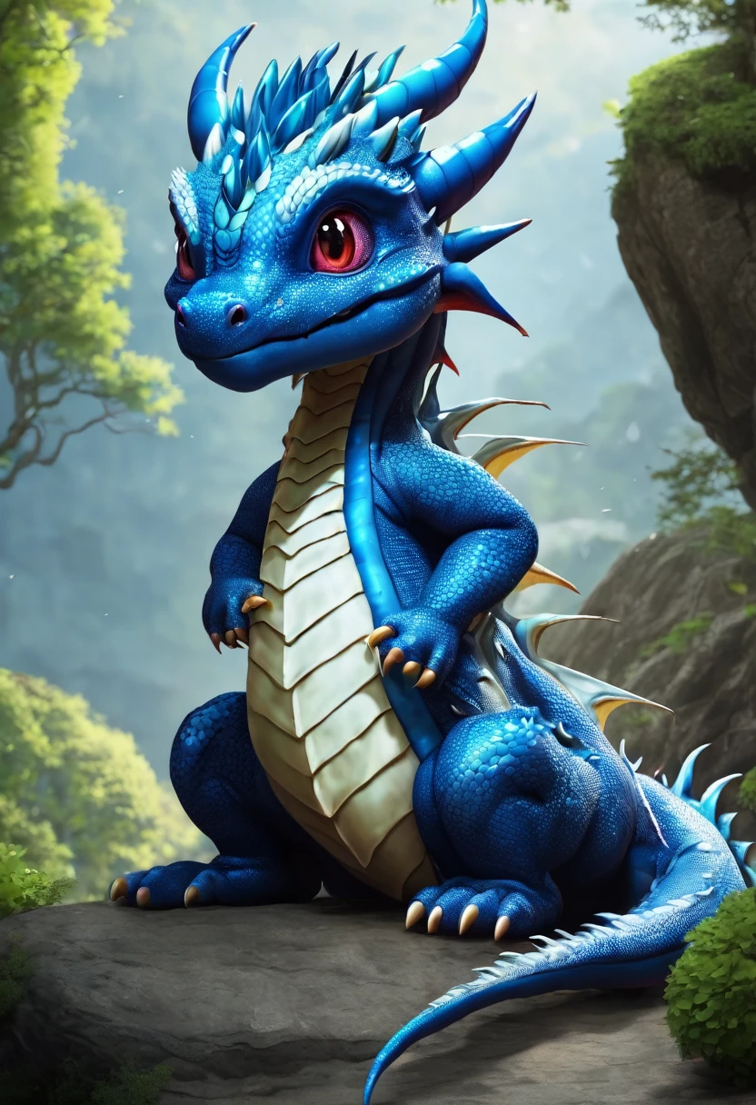 A blue dragon baby 4k