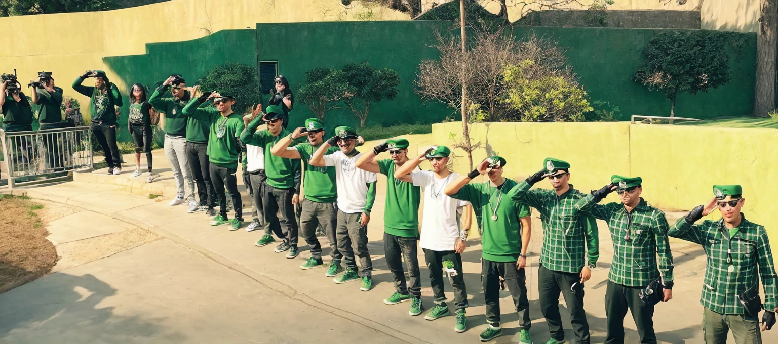green gang salute