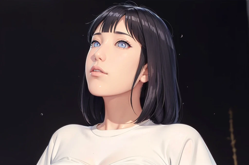 (((Perfect body,White and tender skin,(((Mermaid skirt,fishtaildress,浅蓝色Mermaid skirt,White wool cardigan))),(((hyuugahin, "black long hair", blue eyes,blunt bangs))),((masterpiece)),high resolution, ((Best quality at best)),masterpiece,quality,Best quality,((( Exquisite facial features,Looking at the audience,There is light in the eyes,blush,Happy,lol))),))),(((Light and shadow,Huge breasts,))),(((Looking at the camera,black background))))
