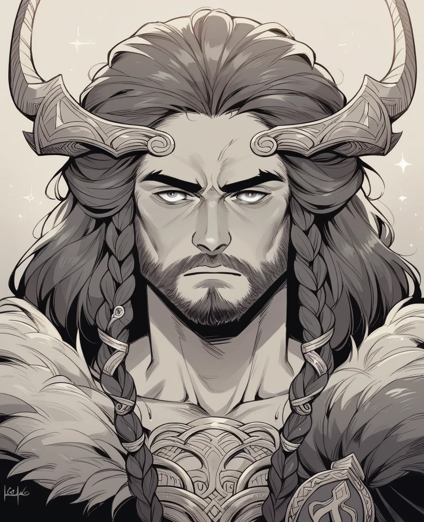 A very detailed image of the Norse gods in their great splendor, containing odin on his great throne reigning over all the gods, thor e loki, showing the authority in your eyes, a chilling image.