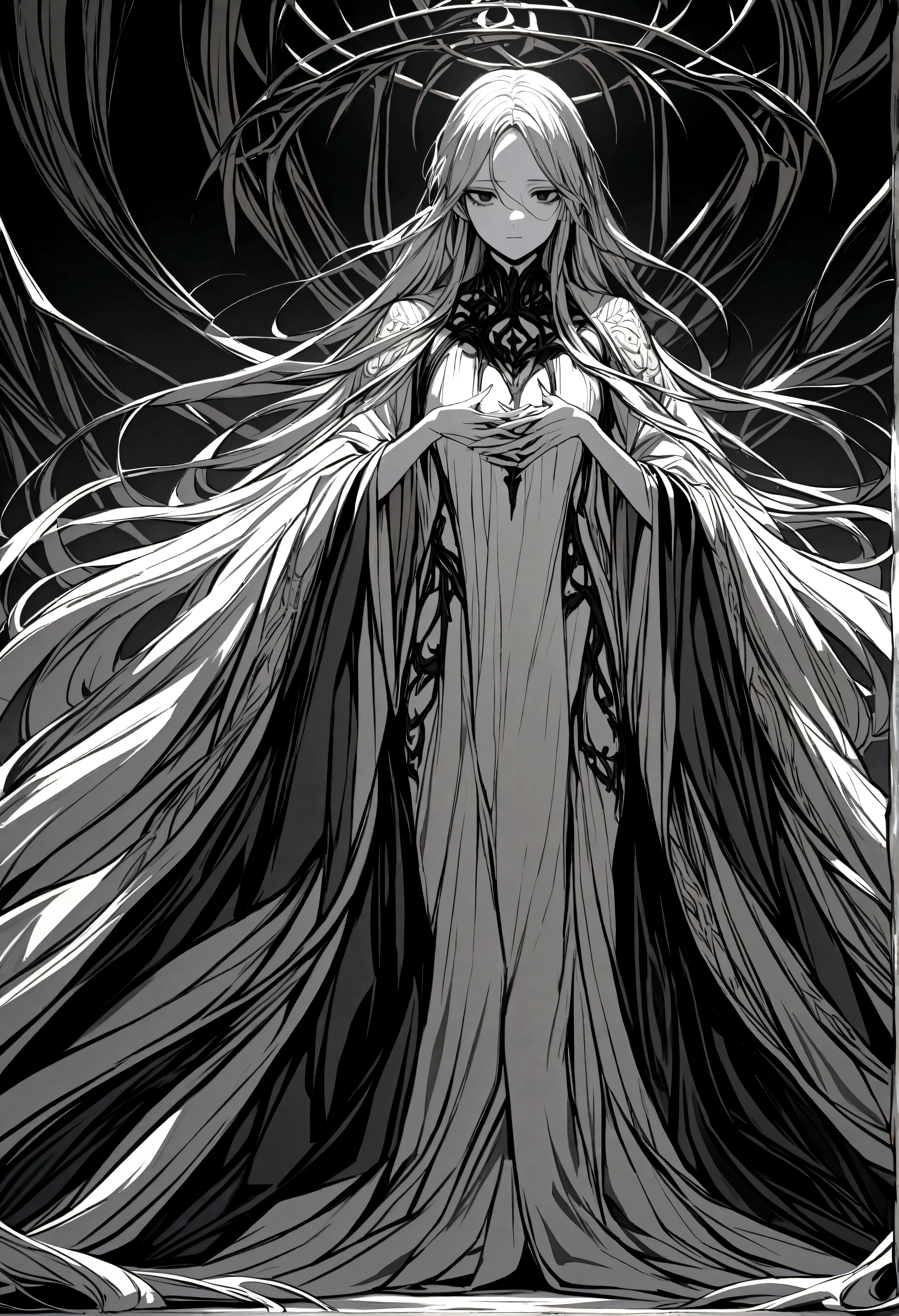 black and white branches