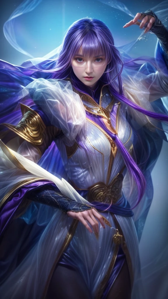 a close up of a woman with transparent veil and purple hair, portrait knights of zodiac girl, extremely detailed artgerm, artgerm. high detail, by Yang J, artgerm detailed, artgerm lau, ig model | artgerm, style of artgerm, ! dream artgerm, style artgerm