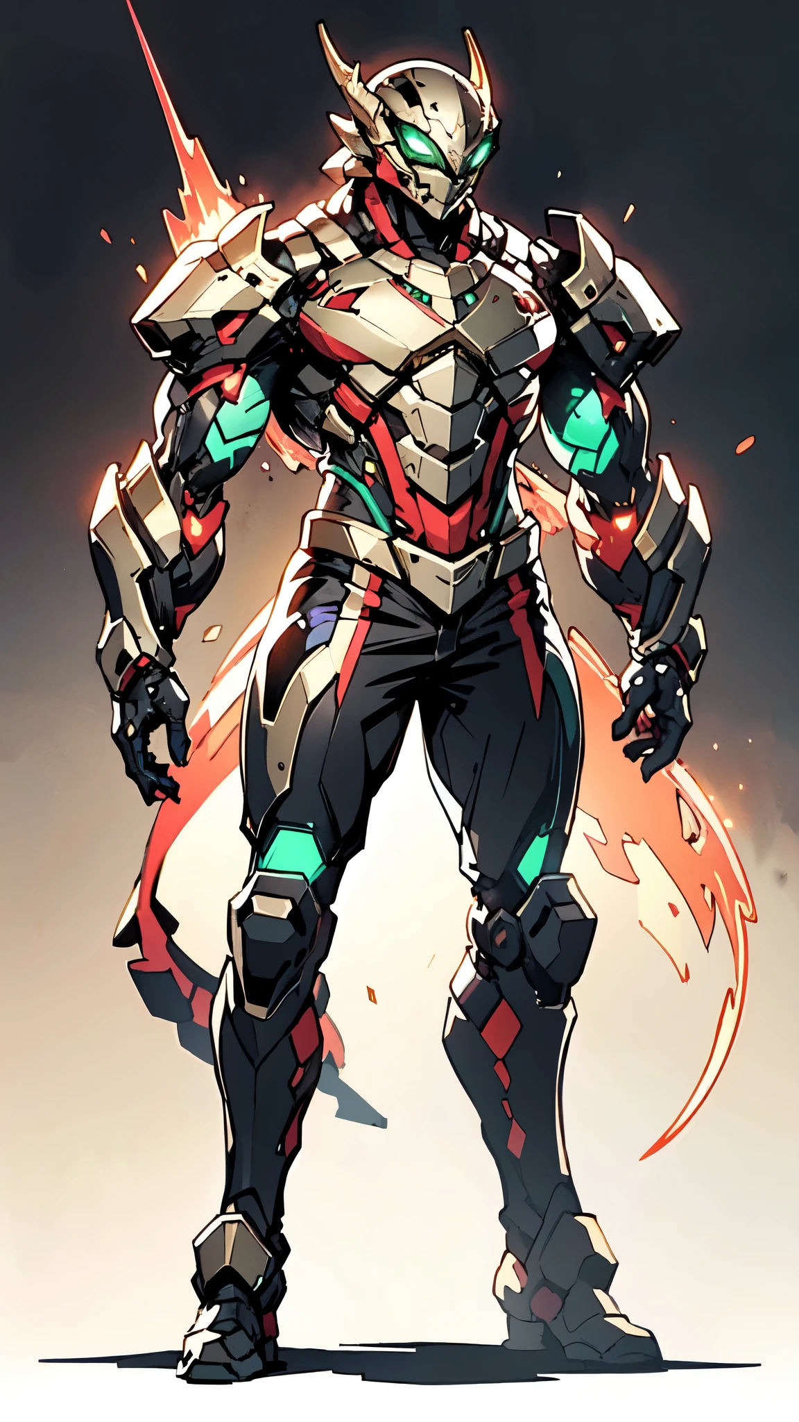 A man wearing a full-face helmet, a fantasy-style biotech armored combat suit, green eyes, (a composite layered chest armor), fully enclosed shoulder guards, matching arm and leg guards, the belt is adorned with dragon claw grasping orbs, (the color scheme is primarily black with red accents), the design balances heavy with agility, a high-tech bio-mecha armor, (Armor Concept Inspired by Dragons, stand on the top of a skyscraper in a futuristic sci-fi city), this character embodies a finely crafted fantasy-surreal style armored hero in anime style, exquisite and mature manga art style, (element, plasma, energy, the armor glows), ((male:1.5)), metallic, real texture material, dramatic, high definition, best quality, highres, ultra-detailed, ultra-fine painting, extremely delicate, professional, perfect body proportions, golden ratio, anatomically correct, symmetrical face, extremely detailed eyes and face, high quality eyes, creativity, RAW photo, UHD, 32k, Natural light, cinematic lighting, masterpiece-anatomy-perfect, masterpiece:1.5
