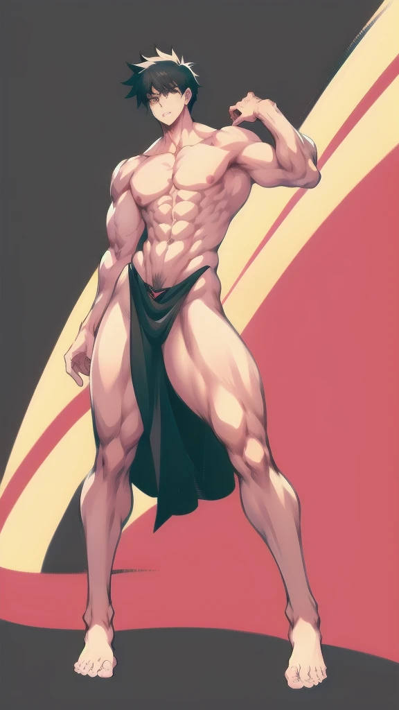 full body in image, masculine pose, simple hair, full naked man, naked body, male body, slender body, short hair, full body, hot body, sexy male body, dinamic pose, six patch. detalied pose, body, simple background, expressive face, focus on face, line art, sketch