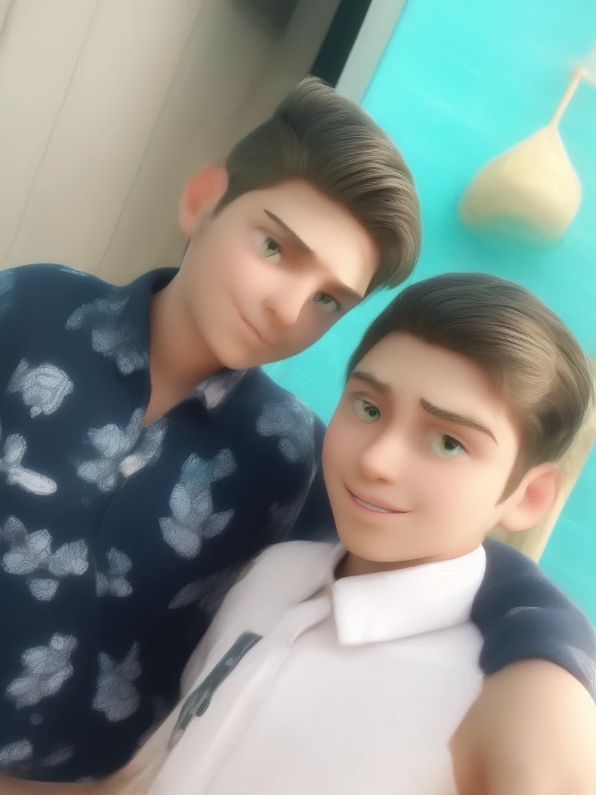 Cinematic soft lighting illuminates a stunningly detailed and ultra-realistic handsome Middle-Eastern male supermodel, beach look, ultra short messy light brown hair, clear green eyes, captivating perfect smile, sensual, hot man, insanely handsome, that is trending on ArtStation. Octane is the perfect tool to capture the softest details of this 16k photography masterpiece.