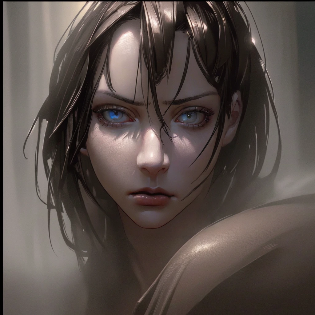 a highly detailed portrait of a young man, 1 man, beautiful detailed eyes, beautiful detailed lips, extremely detailed face and features, longeyelashes, handsome, serious expression, looking directly at camera, dark hair, leather jacket, dramatic lighting, cinematic, moody, dark and gritty, (best quality,4k,8k,highres,masterpiece:1.2),ultra-detailed,(realistic,photorealistic,photo-realistic:1.37),dramatic chiaroscuro lighting,cinematic composition,rich color palette,volumetric fog