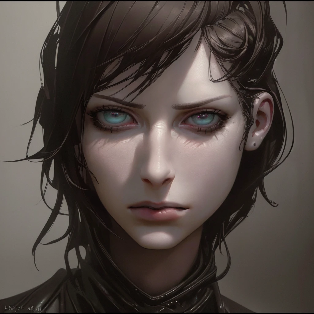 a highly detailed portrait of a young man, 1 man, beautiful detailed eyes, beautiful detailed lips, extremely detailed face and features, longeyelashes, handsome, serious expression, looking directly at camera, dark hair, leather jacket, dramatic lighting, cinematic, moody, dark and gritty, (best quality,4k,8k,highres,masterpiece:1.2),ultra-detailed,(realistic,photorealistic,photo-realistic:1.37),dramatic chiaroscuro lighting,cinematic composition,rich color palette,volumetric fog