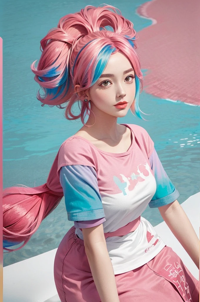 (T-shirt mode rose:1.9),(Cheveux colorés: 1.8), (toutes les couleurs de l'arc en ciel: 1.8),(((((vertical peintureing:1.6))), (peintureing:1.6),Devant, des bandes dessinées, illustrations, peintureings, grands yeux, yeux cristallins,( queue de cheval haute dégradé de couleur arc-en-ciel:1.7), Maquillage exquis, bouche fermée,(Petit frais: 1.5),(Essuyer la poitrine: 1.6) ,long cils, t-shirt blanc à épaules dénudées, Chemise blanche à épaules dénudées,en regardant le public, grands yeux larmoyants, (cheveux de couleur arc-en-ciel:1.6), tâche de couleur, (seulement:1.8), tâche de couleur, explosion de couleurs, thick peinture style, lignes désordonnées, ((brillant)),(coloré), (coloré), (coloré), coloré, Thick peinture Style, (éclaboussure) (Color éclaboussure), Vertical peintureing, haut du corps, peinture éclaboussure, Pigment Acrylique, Pente, peinture, Qualité d'image la plus élevée, la plus haute qualité, chef-d'œuvre, seulement, profondeur de champ, Face peinture, coloré clothes, (élégant: 1.2), Magnifique,cheveux longs, vent, (élégant: 1.3), (pétales: 1.4),(((chef-d'œuvre))),(((meilleure qualité))),((Ultra-détaillé)),(illustration),(angle dynamique),((Flottant)),(peinture),((cheveux ébouriffés)),(seulement),(1fille) , (((visage anima détaillé))),((beau visage détaillé)),collier,épaules nues,cheveux blancs, ((coloré hair)),((cheveux méchés)),beaux yeux détaillés,(Pente color eyes),(((coloré eyes))),(((coloré background))),(((saturation élevée))),(((surrounded by coloré splashes))),