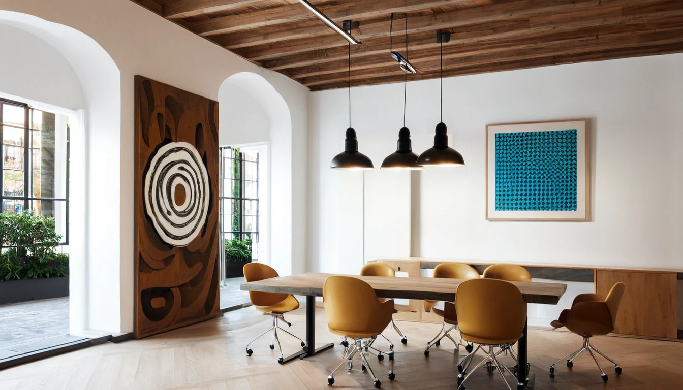 techonlogy meeting room with coffee, Obra de arte