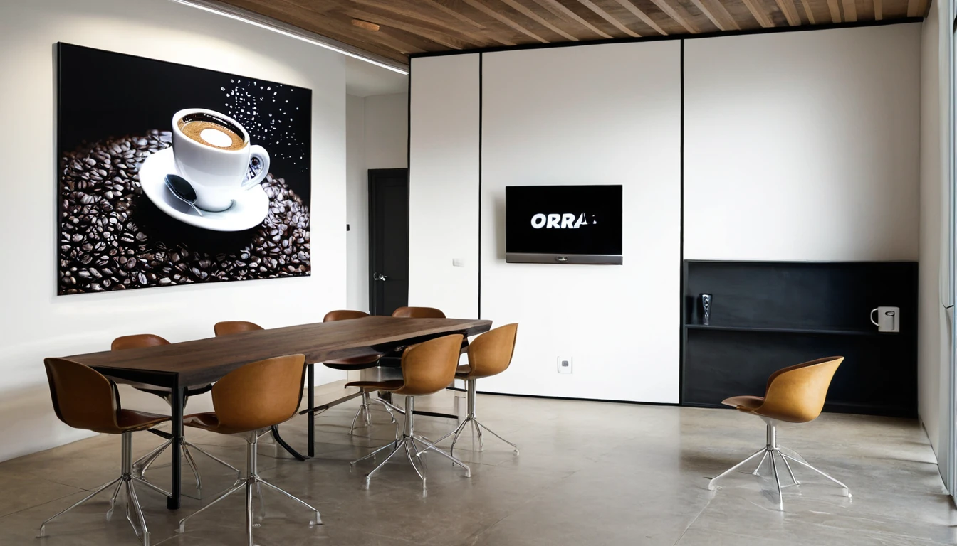 techonlogy meeting room with coffee, Obra de arte