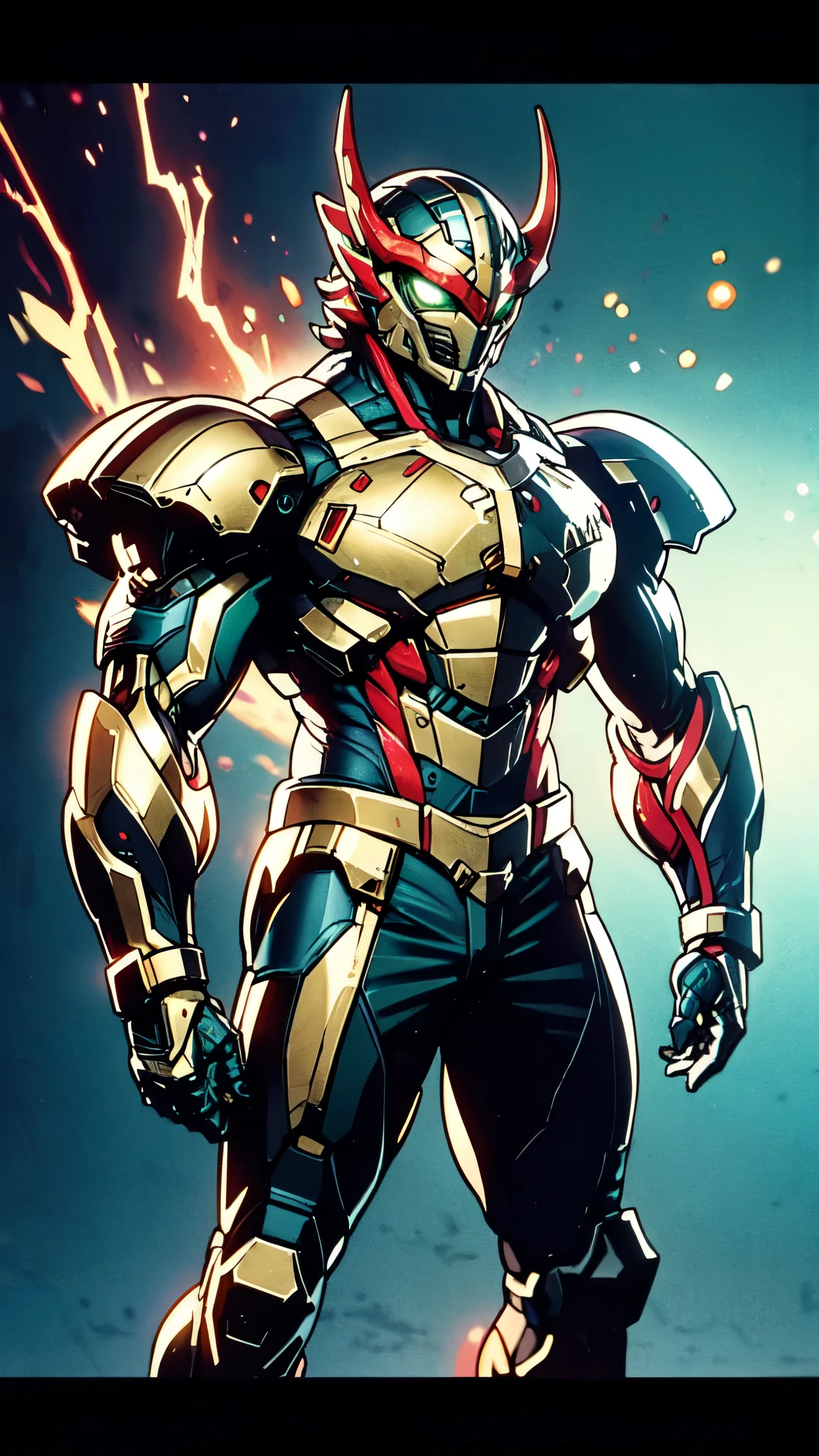 A man wearing a full-face helmet, a fantasy-style biotech armored combat suit, green eyes, (a composite layered chest armor), fully enclosed shoulder guards, matching arm and leg guards, the belt is adorned with dragon claw grasping orbs, (the color scheme is primarily black with red accents), the design balances heavy with agility, a high-tech bio-mecha armor, (Armor Concept Inspired by Dragons, stand on the top of a skyscraper in a futuristic sci-fi city), this character embodies a finely crafted fantasy-surreal style armored hero in anime style, exquisite and mature manga art style, (element, plasma, energy, the armor glows), ((male:1.5)), metallic, real texture material, dramatic, high definition, best quality, highres, ultra-detailed, ultra-fine painting, extremely delicate, professional, perfect body proportions, golden ratio, anatomically correct, symmetrical face, extremely detailed eyes and face, high quality eyes, creativity, RAW photo, UHD, 32k, Natural light, cinematic lighting, masterpiece-anatomy-perfect, masterpiece:1.5