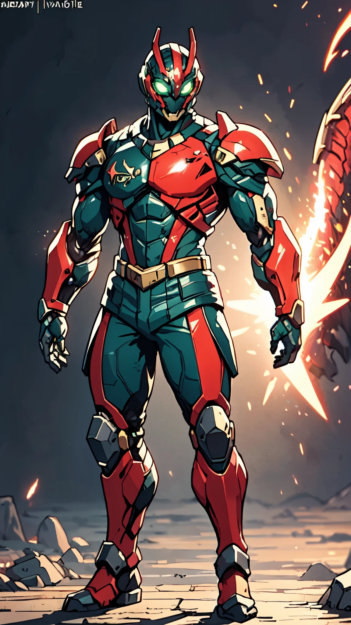 A man wearing a full-face helmet, a fantasy-style biotech armored combat suit, green eyes, (a composite layered chest armor), fully enclosed shoulder guards, matching arm and leg guards, the belt is adorned with dragon claw grasping orbs, (the color scheme is primarily black with red accents), the design balances heavy with agility, a high-tech bio-mecha armor, (Armor Concept Inspired by Dragons, stand on the top of a skyscraper in a futuristic sci-fi city), this character embodies a finely crafted fantasy-surreal style armored hero in anime style, exquisite and mature manga art style, (element, plasma, energy, the armor glows), ((male:1.5)), metallic, real texture material, dramatic, high definition, best quality, highres, ultra-detailed, ultra-fine painting, extremely delicate, professional, perfect body proportions, golden ratio, anatomically correct, symmetrical face, extremely detailed eyes and face, high quality eyes, creativity, RAW photo, UHD, 32k, Natural light, cinematic lighting, masterpiece-anatomy-perfect, masterpiece:1.5