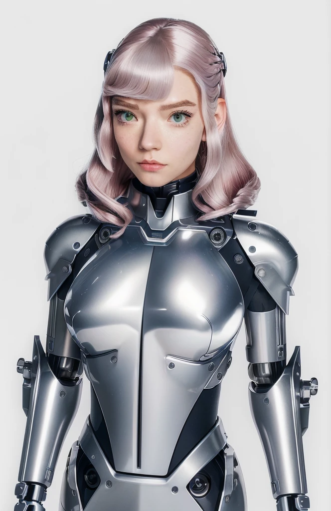 Anime - Styled woman in a futuristic suit with a big breast, cyborg - girl with silver hair, cute cyborg girl, mulher ciborgue de アニメ perfeita, cyborg - girl, アニメ mangá robô!!  アニメ, cyborg girl, linda cyborg girl, アニメ robótico misturado com orgânico, アニメ cyborg, robot girl, perfect android girl, girl with mecha cybernetic armor