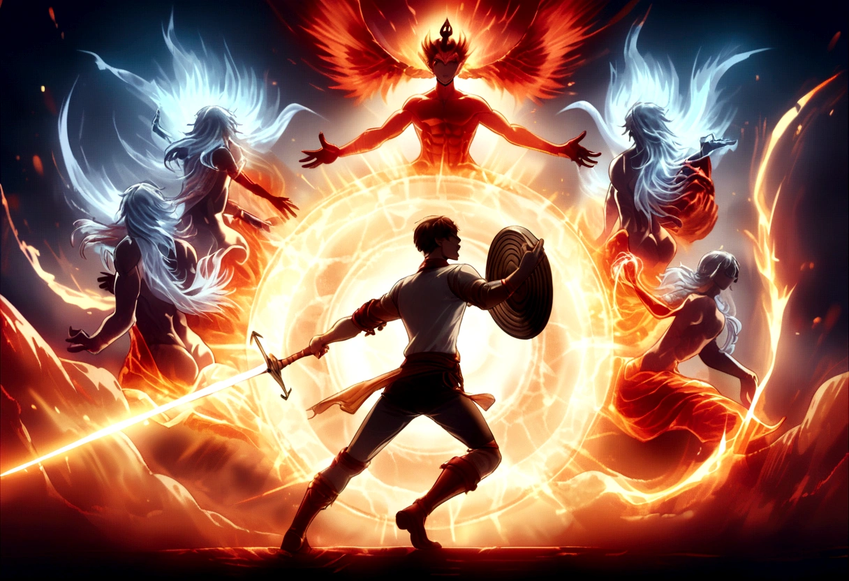 Create a Man character, Facing spiritual forces