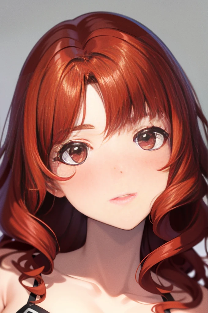 curly red hair, Eye Brown, brunette cor