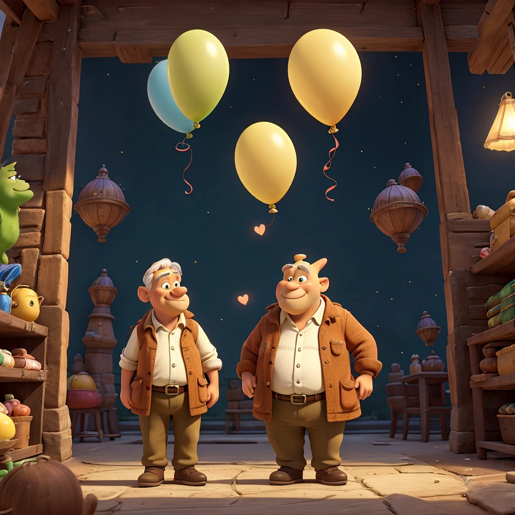 up, Shrek, grandpa, balloon 