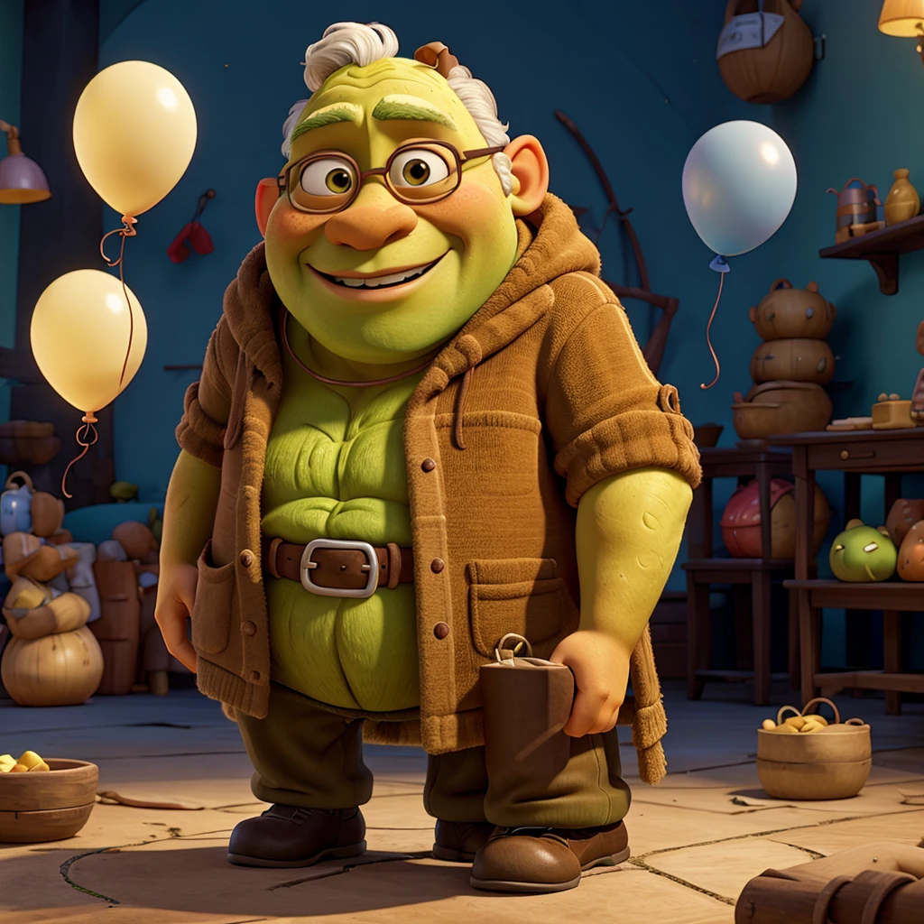 up, Shrek, grandpa, balloon