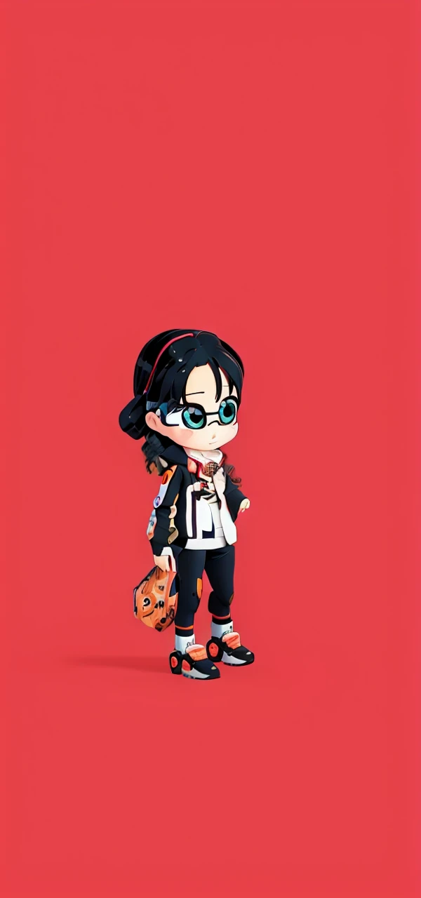 anime girl with orange and white jacket and black jacket surrounded by stickers, anime mecha aesthetic, anime style 4 k, anime graphic illustration, mecha asthetic, anime robotic mixed with organic, digital anime illustration, anime style illustration, cute art style, anime manga robot!! anime girl, anime illustration, anime style artwork, digital cyberpunk anime art, fully robotic!! girl