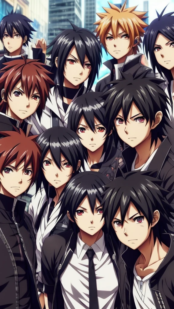 an anime character with orange eyes and dark hair in the middle of a city street, anime character portrait, stunning anime face portrait, naruto artstyle, anime style artwork, anime style 4 k, anime character art, anime art wallpaper 4 k, anime art wallpaper 4k, realistic anime art style, anime style hyper detailed, anime art style, anime portrait, anime trending artwork, realistic anime 3 d style, digital advanced anime art, advanced anime digital art, anime style art, anime art wallpaper 8 k, trending anime artwork, anime painting, a boy eith squad position