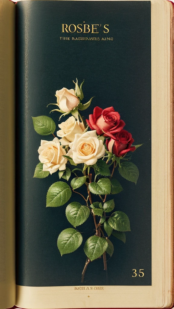 Bible with roses beside 
