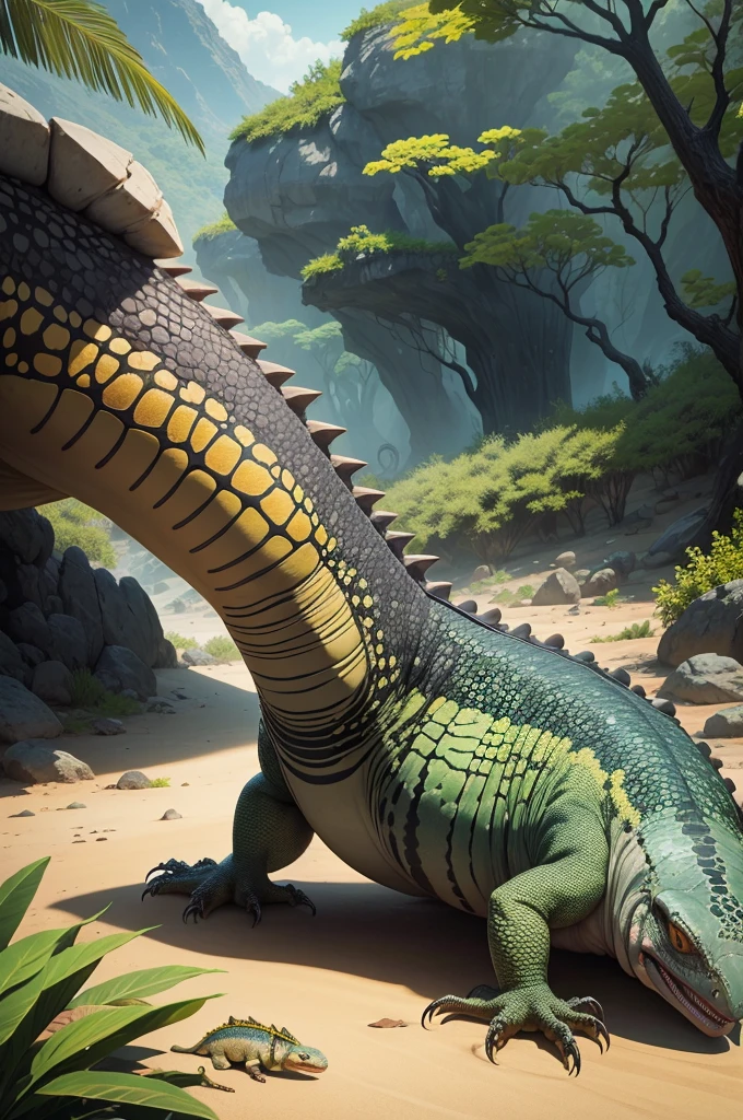 Megalania hybrid, Gila Monster, chameleon, Anolis, crow, Yellow Scorpion, Loggerhead Turtle, Açu Alligator and Orca