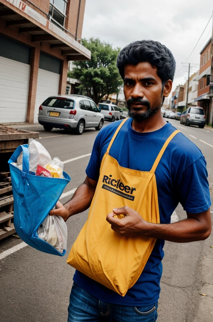 Ragpicker helped by man