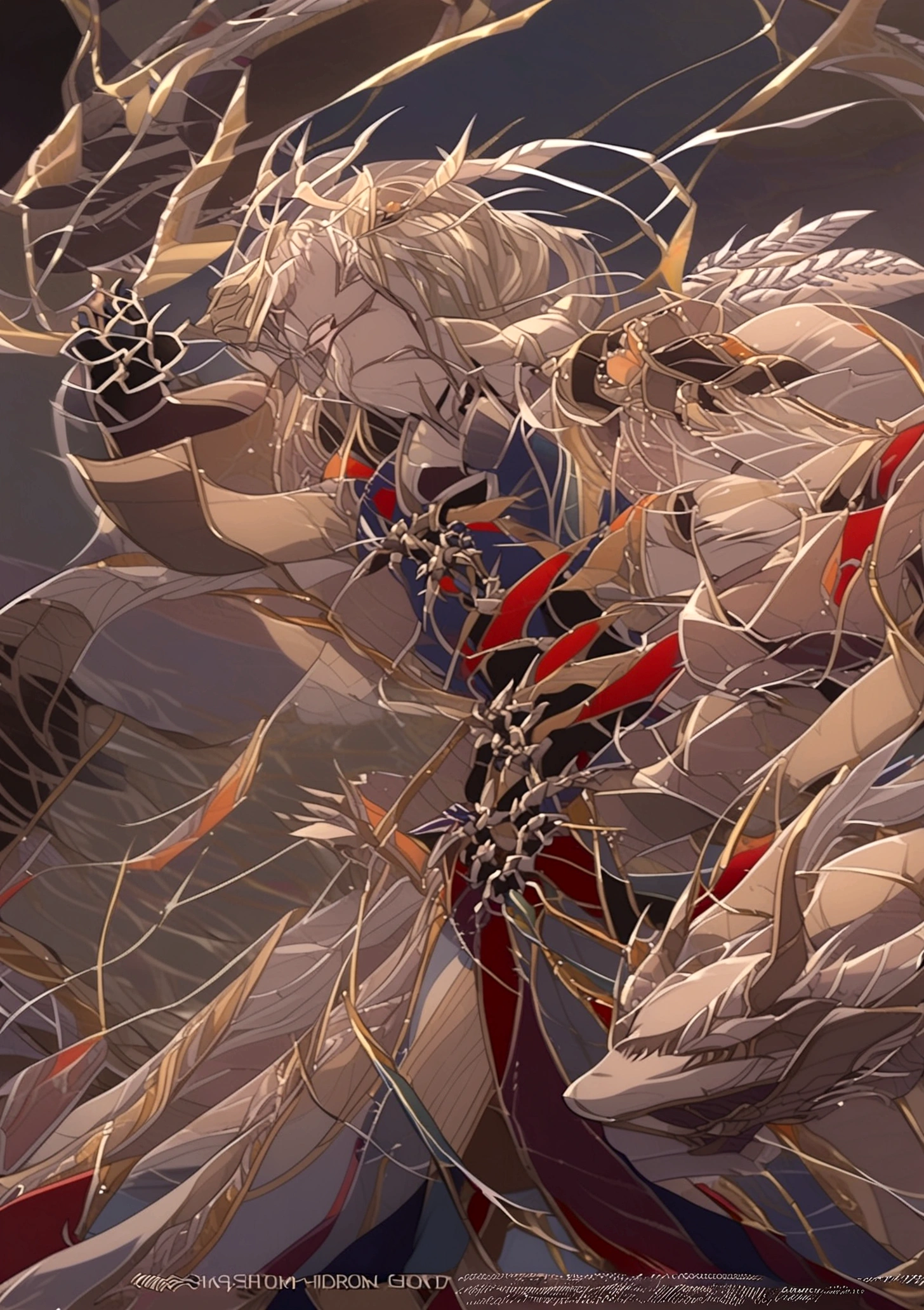 King Ghidorah as a human, old muscular man