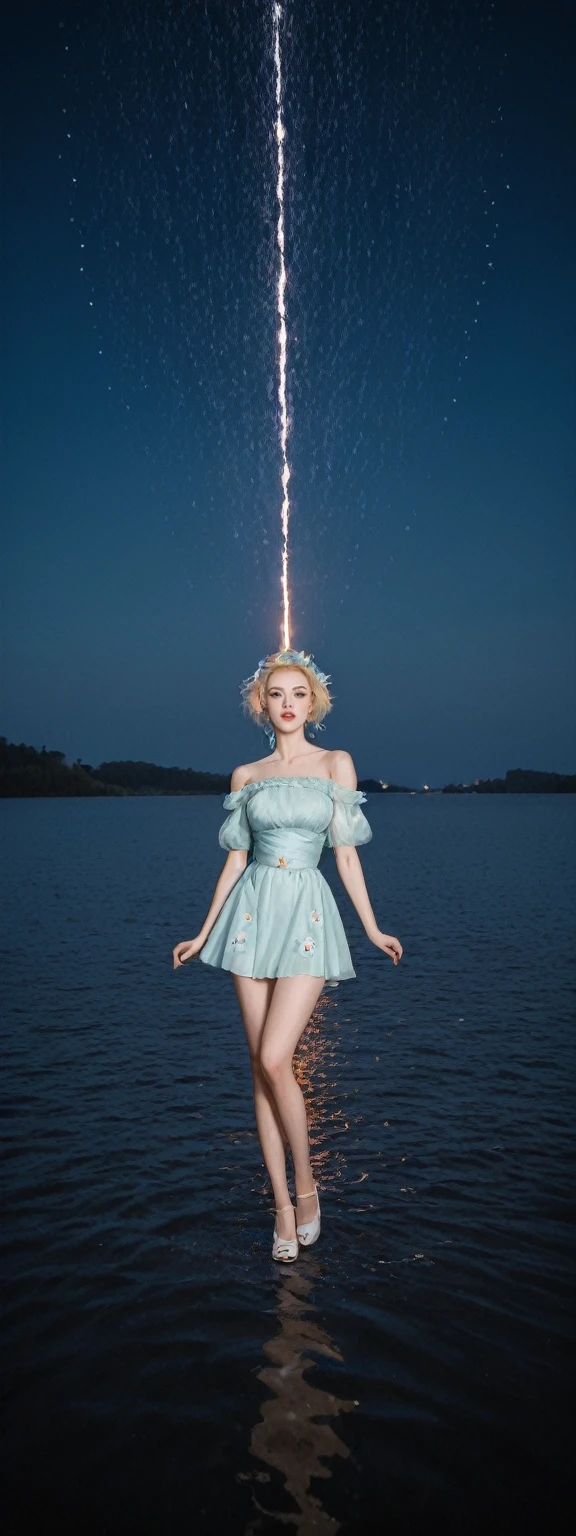 realistic,score_9, score_8_up, score_7_up, 
  1girl, 独奏, ((off shoulder clothes)), In the depths of Wonderland，The moonlight falls like water，foggy room，The figure of the heroine is vaguely visible，Just like the fairy in the painting，Slender ???? legs，Very nice legs，Leaking ???? legs，???????????，Beautiful with a hint of mystery。Her face is beautiful and delicate，Like finely carved jade，Showing otherworldly beauty。The eyebrows are picturesque，The waves in my eyes are like twinkling stars，Show the light of perseverance and wisdom。The bridge of the nose is straight，Lip color like cherry，The slightly raised corners of the mouth reveal confidence and calmness。Her face is well defined，The skin is as fair as jade，Reveals a healthy glow，Just like a fairy, she never eats fireworks in the world。Her makeup is light and delicate，Not too much embellishment，But enough to show her temperament and charm。Light-colored foundation brings out the transparency of the skin，A light eyebrow pencil outlines her perfect eyebrow shape，Eye makeup is eye shadow and eyeliner，Make her eyes brighter and more energetic。Lips painted with grace lipstick，Adds a bit of charm and sophistication。Her clothes are graceful and chic，Clothes flutter，It seems like it will be blown up by the wind at any time，drifting into the distance。Without losing grace，Also showed her extraordinary skills。Rocking with her movements。Her hair is tied back casually，Secure it with a hosta，A few strands of hair are fluttering gently in the wind，Adds a bit of softness。Her figure is looming in the fairyland，宛如一道big breastsbeautiful的风景线，attracted everyone's attention。She seems to be a fairy in wonderland，big breastsbeautiful、grace、mystery、and full of power。