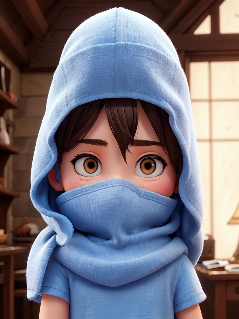 redo, cover your face, showing only the eyes