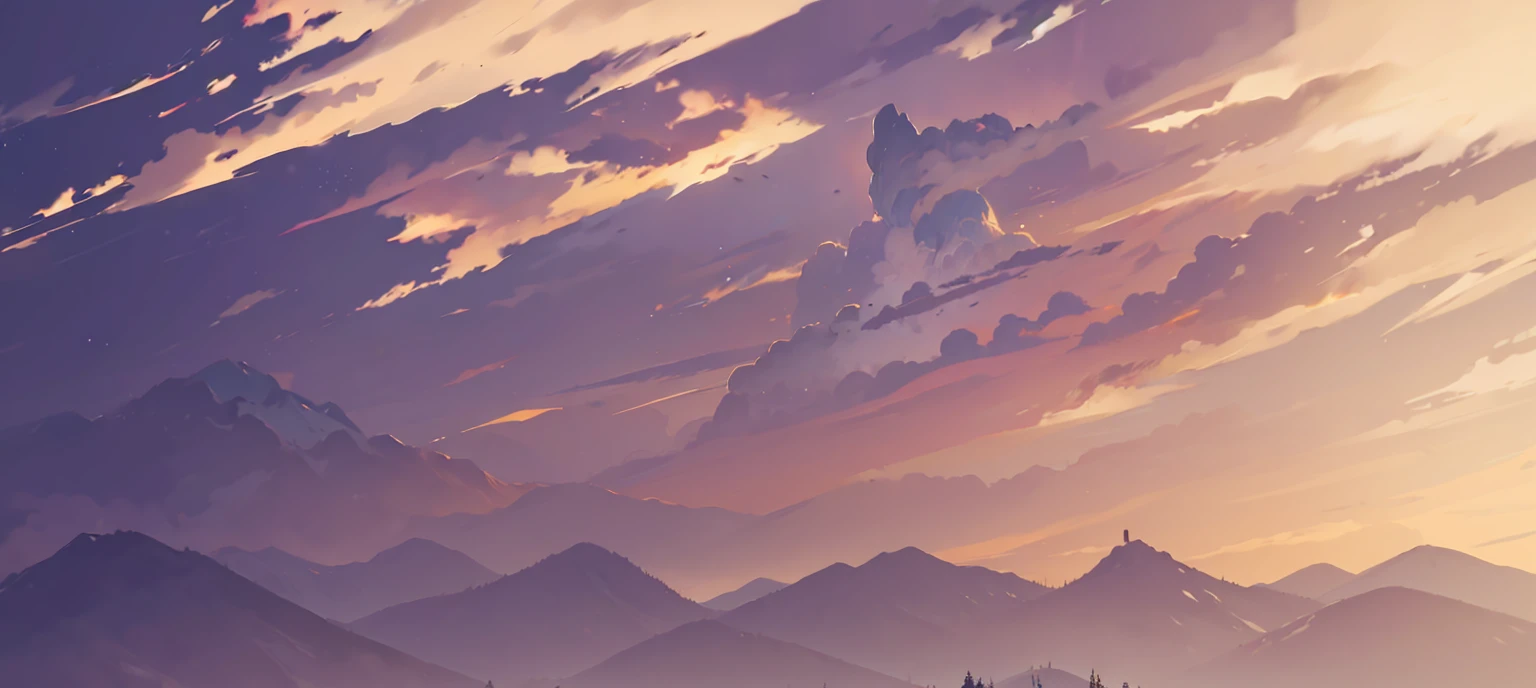 dawn time, daybreak sky, dark morning, mountain silhouette farr away,