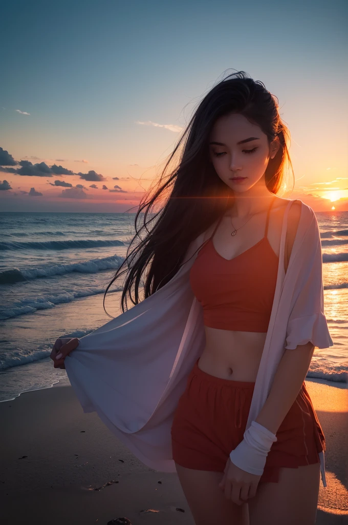 create 10 images of an aesthetic sunset