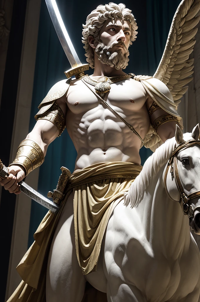 Image of Marcus Aurelius, warrior with a sword in his hand