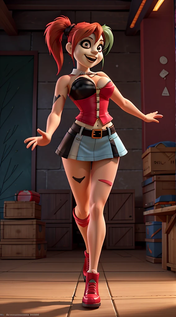 full body,action pose, harley quinn, skirt, mushrooms, woman, (((from below))), busy forest, foreshortening, (seductive pose), laughing, crazy pose, large breasts, happy,, photorealistic, masterpiece, realistic, high contrast, hyper detailed, best quality, ultra high res, photorealistic, high resolution, detailed,woman, (((from below))), busy forest, foreshortening, (seductive pose), laughing, crazy pose, large breasts, big , huge breasts,happy, blonde hair , photorealistic, masterpiece, realistic, high contrast, ugn kata, hyper detailed, best quality, ultra high res, photorealistic, high resolution, detailed