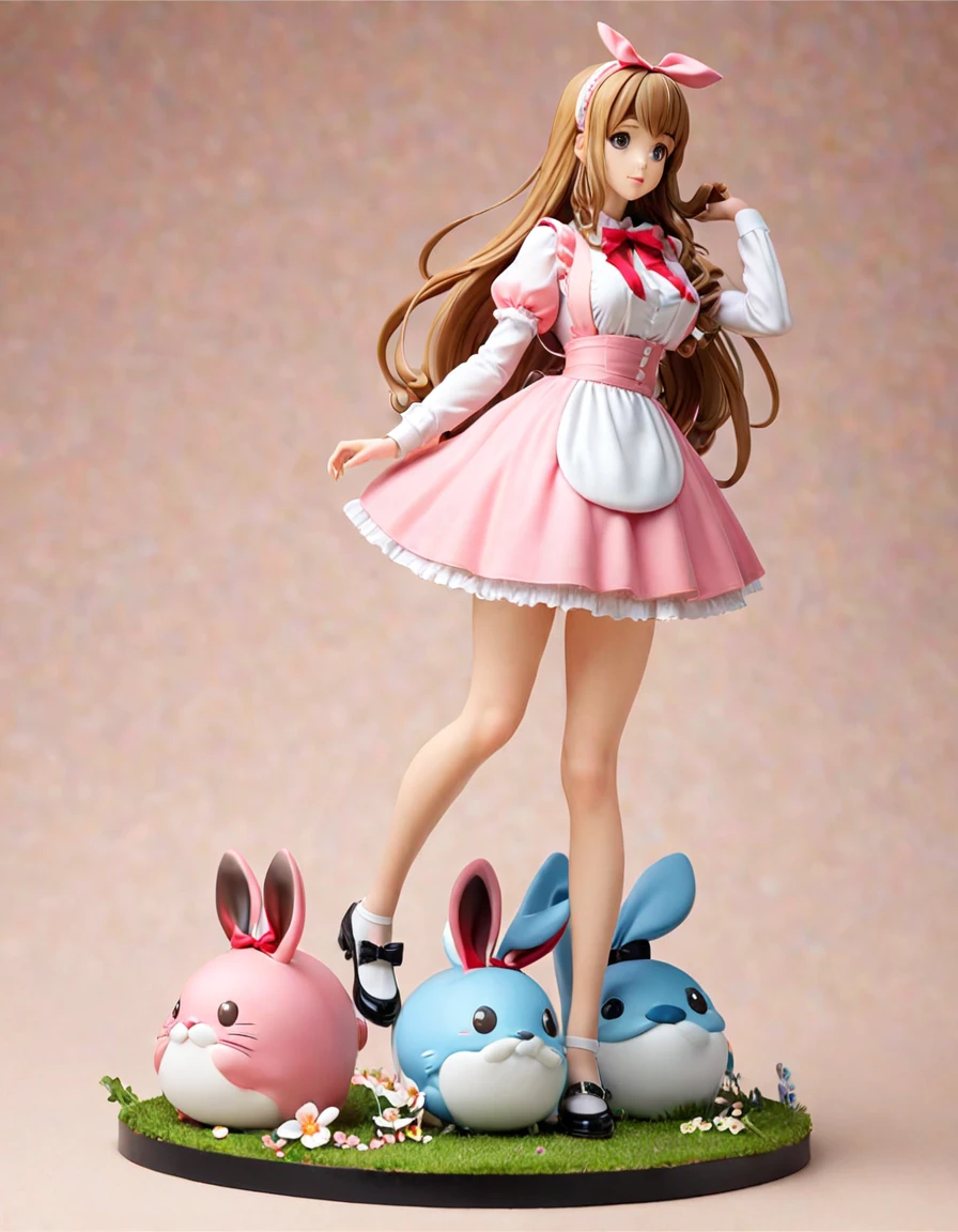 BREAK Perfect Anatomy、(High resolution:1.2)、Incredible illustrations、(Cute illustrations:1.2)、(Beautiful background) Alice in Wonderland,(a girl, 1.5meters, 40kg),Full body view(nendroid)