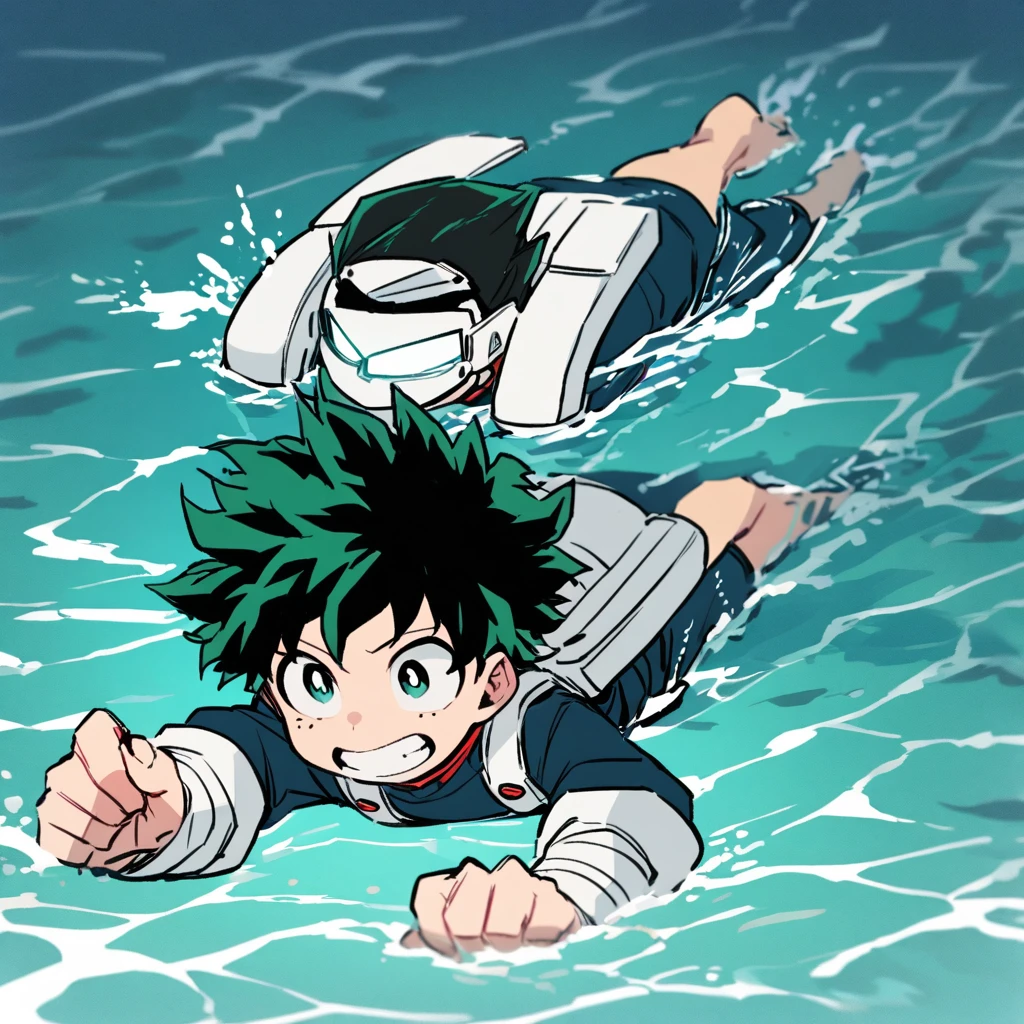 (my hero academia), midoriya izuku, swimming, 