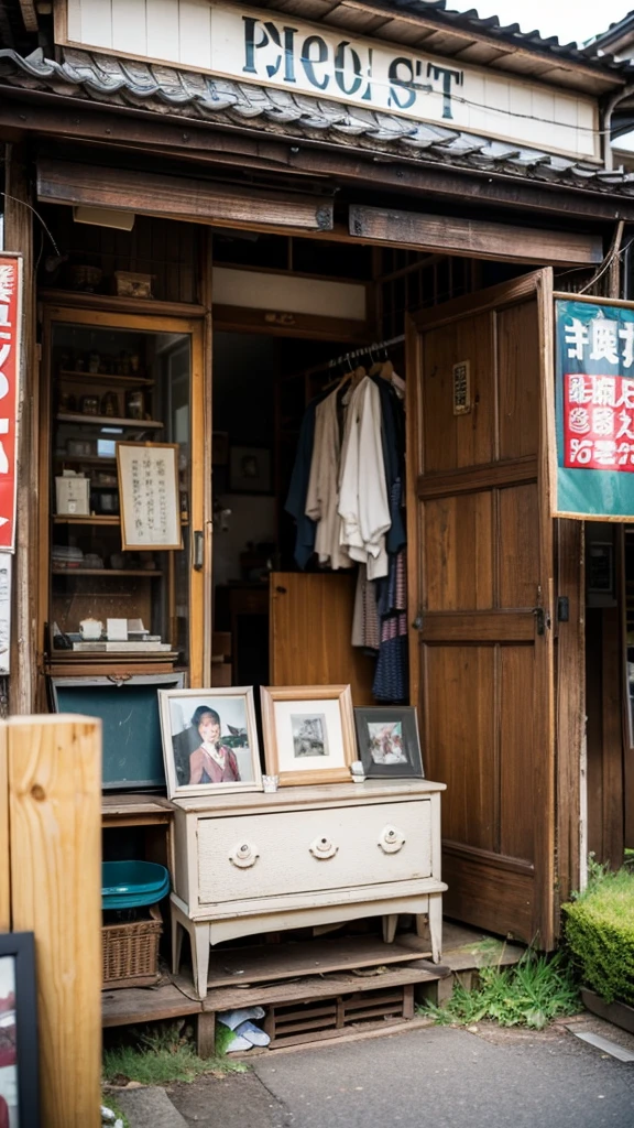 Showa retro shops、Japanese residential area、Creepy antiques shop