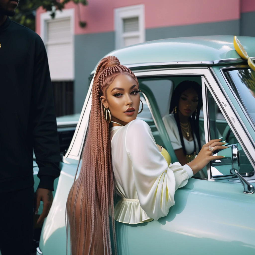 advertising poster, Promotional Photo for Pop Rap Album LEMONADE by artist called Doja Cat