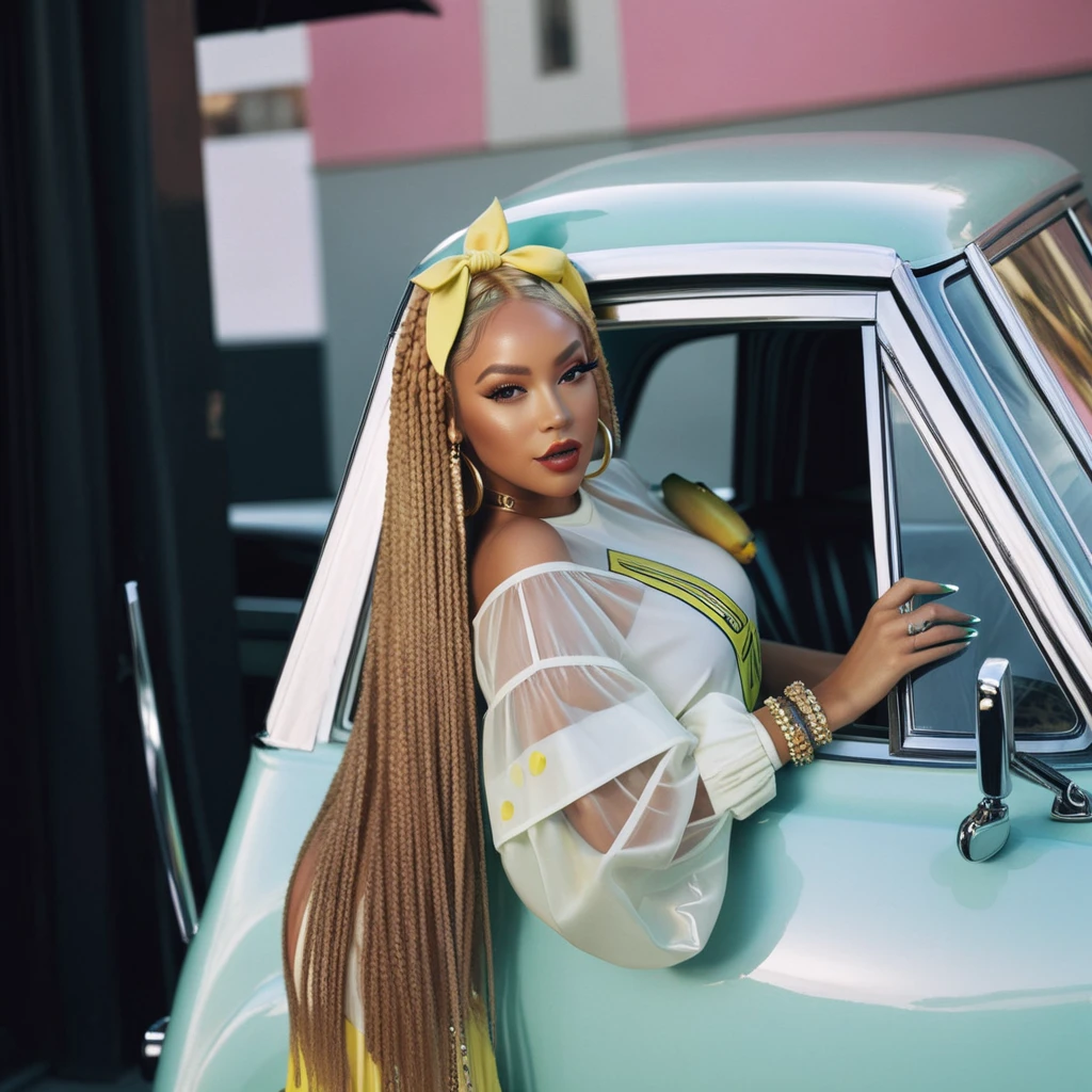 advertising poster, Promotional Photo for Pop Rap Album LEMONADE by artist called Doja Cat