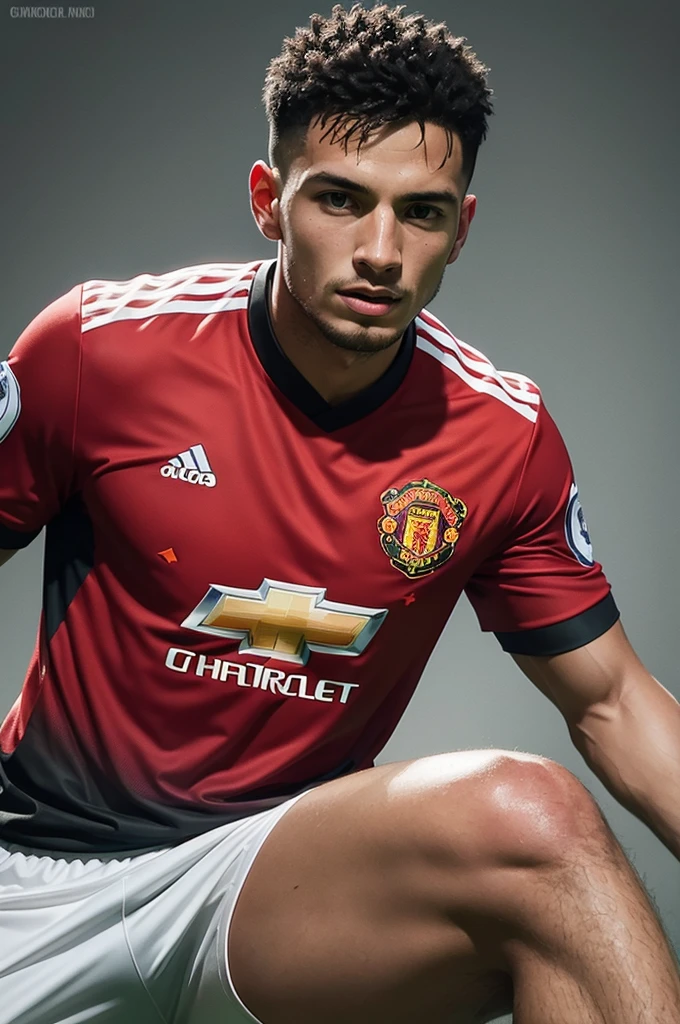 Make a sports art of a Manchester United player
