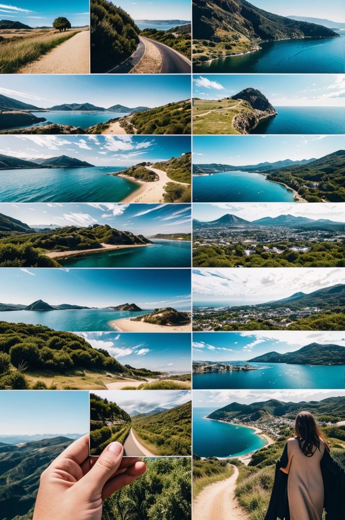 Fait moi une jolie fille pour creez un compte Instagram avec des photo différente avec du paysage et des styles différents