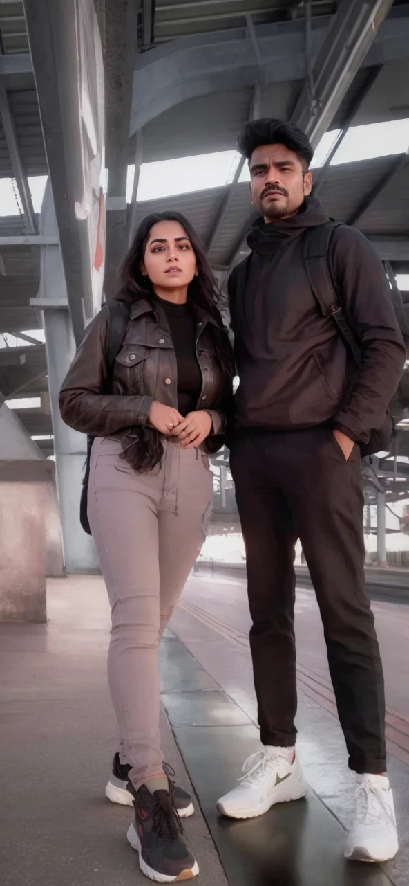 beautiful mature Indian college girl, in black basic round neck Teeshirt with skinny jeans, outside on road, traffic, buildings, firm breasts, photorealistic, photo, masterpiece, realistic, realism, photorealism, high contrast, photorealistic digital art trending on Artstation 8k HD high definition detailed realistic, detailed, skin texture, hyper detailed, realistic skin texture, armature, best quality, ultra high res, (photorealistic:1.4),, high resolution, detailed, raw photo, sharp re, by lee jeffries nikon d850 film stock photograph 4 kodak portra 400 camera f1.6 lens rich colors hyper realistic lifelike texture dramatic lighting unrealengine trending on artstation cinestill 800,