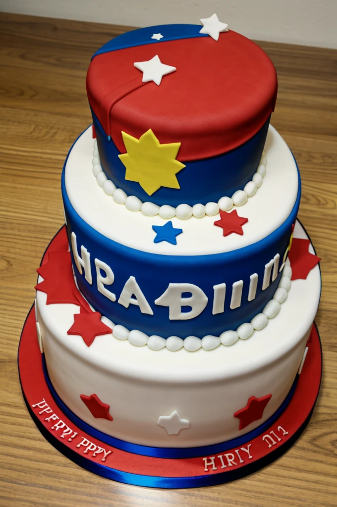 An anime-themed cake