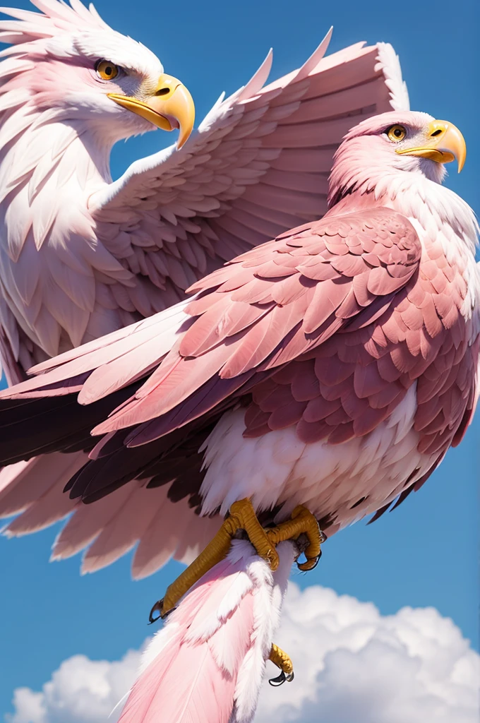 Pink anime eagle